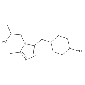 1-{3-[(4-aminocyclohexyl)methyl]-5-methyl-4H-1,2,4-triazol-4-yl}propan-2-ol结构式