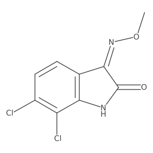 6,7-Dichloro-1H-indole-2,3-dione 3-(O-methyloxime)结构式