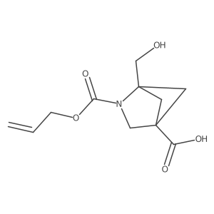 1-(Hydroxymethyl)-2-[(prop-2-en-1-yloxy)carbonyl]-2-azabicyclo[2.1.1]hexane-4-carboxylic acid结构式