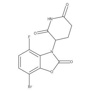 3-(7-Bromo-4-fluoro-2-oxobenzo[D]oxazol-3(2H)-YL)piperidine-2,6-dione结构式