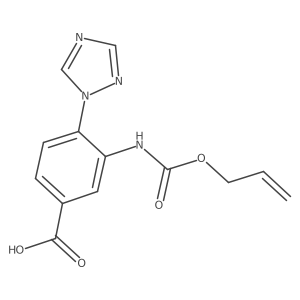 3-{[(prop-2-en-1-yloxy)carbonyl]amino}-4-(1H-1,2,4-triazol-1-yl)benzoic acid结构式