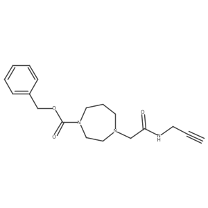 Benzyl 4-{[(prop-2-yn-1-yl)carbamoyl]methyl}-1,4-diazepane-1-carboxylate结构式