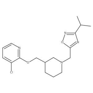 3-Chloro-2-[(1-{[3-(propan-2-yl)-1,2,4-oxadiazol-5-yl]methyl}piperidin-3-yl)methoxy]pyridine Structure