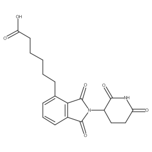 6-[2-(2,6-Dioxo-3-piperidyl)-1,3-dioxo-isoindolin-4-yl]hexanoic acid结构式