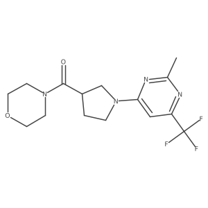 4-{1-[2-Methyl-6-(trifluoromethyl)pyrimidin-4-yl]pyrrolidine-3-carbonyl}morpholine Structure