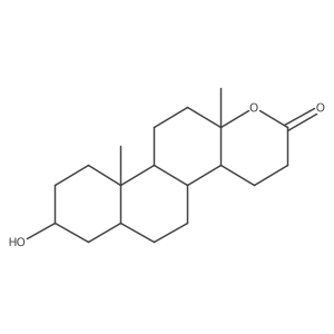 (5b)-3-Hydroxy-D-homo-17a-oxaandrostan-17-one Structure