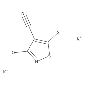 Dipotassium (4-cyano-3-oxido-1,2-thiazol-5-yl)sulfanide结构式