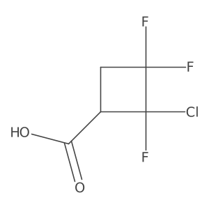 2-Chloro-2,3,3-trifluorocyclobutane-1-carboxylic acid结构式