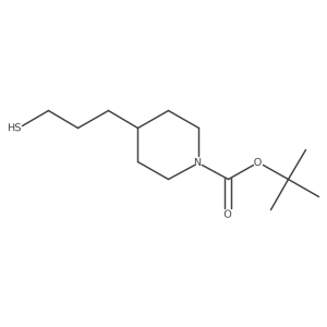 tert-Butyl 4-(3-mercaptopropyl)piperidine-1-carboxylate结构式