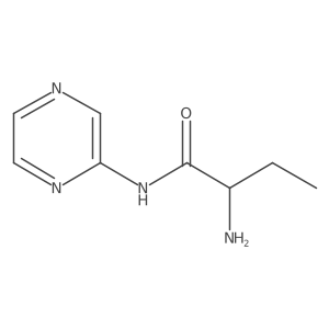 2-Amino-N-(pyrazin-2-yl)butanamide结构式