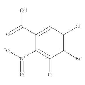 4-Bromo-3,5-dichloro-2-nitrobenzoic acid结构式