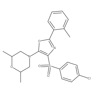 4-(4-((4-Chlorophenyl)sulfonyl)-2-(o-tolyl)oxazol-5-yl)-2,6-dimethylmorpholine结构式