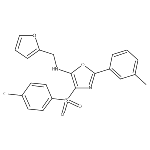 4-((4-chlorophenyl)sulfonyl)-N-(furan-2-ylmethyl)-2-(m-tolyl)oxazol-5-amine结构式
