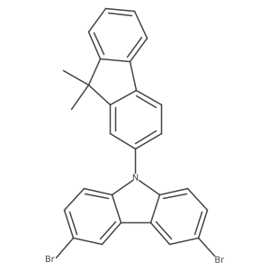 3,6-Dibromo-9-(9,9-dimethyl-9H-fluoren-2-yl)-9H-carbazole Structure