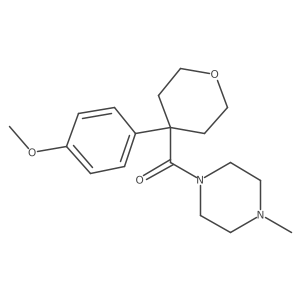 1-{[4-(4-methoxyphenyl)tetrahydro-2H-pyran-4-yl]carbonyl}-4-methylpiperazine Structure