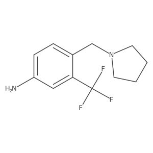 4-[(Pyrrolidin-1-yl)methyl]-3-(trifluoromethyl)aniline结构式