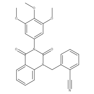 2-((2,4-dioxo-3-(3,4,5-trimethoxyphenyl)-3,4-dihydroquinazolin-1(2H)-yl)methyl)benzonitrile结构式