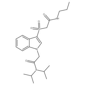 N,N-diisopropyl-2-(3-((2-oxo-2-(propylamino)ethyl)sulfonyl)-1H-indol-1-yl)acetamide Structure