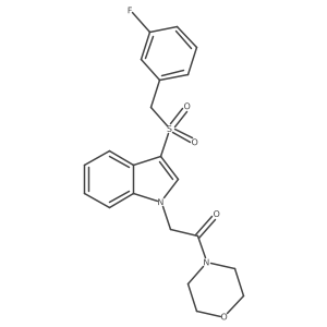 2-{3-[(3-fluorophenyl)methanesulfonyl]-1H-indol-1-yl}-1-(morpholin-4-yl)ethan-1-one Structure