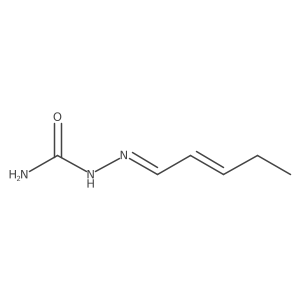2-(2-Penten-1-ylidene)hydrazinecarboxamide结构式