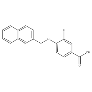 3-Chloro4-(quinolin-2-ylmethoxy)-benzoic acid Structure