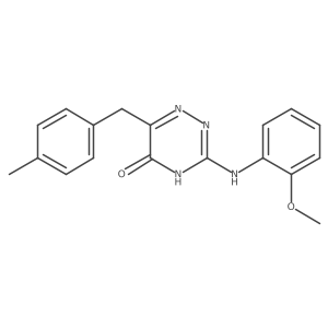 3-((2-methoxyphenyl)amino)-6-(4-methylbenzyl)-1,2,4-triazin-5(4H)-one Structure