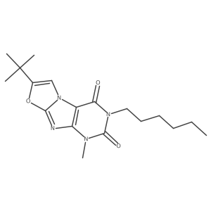 7-(tert-butyl)-3-hexyl-1-methyloxazolo[2,3-f]purine-2,4(1H,3H)-dione Structure