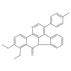 3-(4-fluorophenyl)-10,11-dimethoxy-9H-benzo[c]indolo[3,2,1-ij][1,5]naphthyridin-9-one Structure