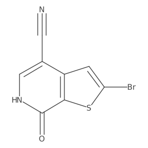 2-Bromo-7-oxo-6,7-dihydrothieno[2,3-c]pyridine-4-carbonitrile结构式