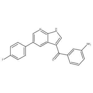 (3-Aminophenyl)[5-(4-fluorophenyl)-1H-pyrrolo[2,3-b]pyridin-3-yl]methanone结构式
