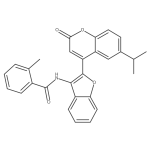 2-methyl-N-{2-[2-oxo-6-(propan-2-yl)-2H-chromen-4-yl]-1-benzofuran-3-yl}benzamide Structure