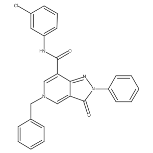 5-benzyl-N-(3-chlorophenyl)-3-oxo-2-phenyl-3,5-dihydro-2H-pyrazolo[4,3-c]pyridine-7-carboxamide结构式