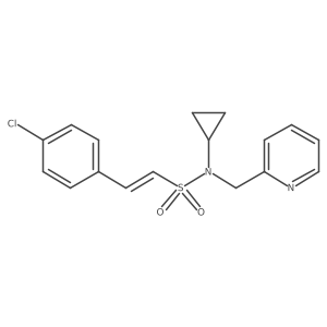 2-(4-chlorophenyl)-N-cyclopropyl-N-[(pyridin-2-yl)methyl]ethene-1-sulfonamide结构式