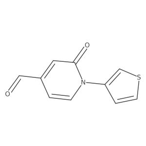 1-Thiophen-3-yl-2-oxo-1,2-dihydro-pyridine-4-carbaldehyde结构式