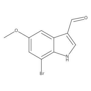 7-Bromo-5-methoxyindole-3-carboxaldehyde结构式