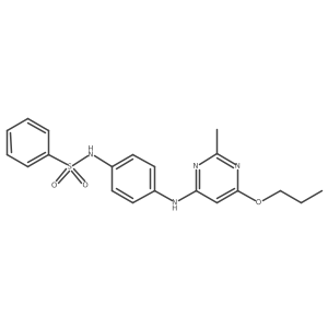 N-(4-((2-methyl-6-propoxypyrimidin-4-yl)amino)phenyl)benzenesulfonamide结构式