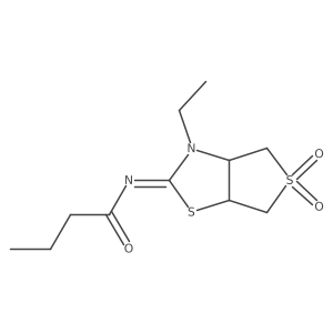 N-[(2Z)-3-ethyl-5,5-dioxidotetrahydrothieno[3,4-d][1,3]thiazol-2(3H)-ylidene]butanamide Structure