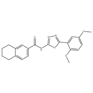 N-(5-(2,5-dimethoxyphenyl)-1,3,4-oxadiazol-2-yl)-5,6,7,8-tetrahydronaphthalene-2-carboxamide Structure