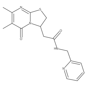 2-{6,7-dimethyl-5-oxo-2H,3H,5H-[1,3]thiazolo[3,2-a]pyrimidin-3-yl}-N-[(pyridin-2-yl)methyl]acetamide结构式