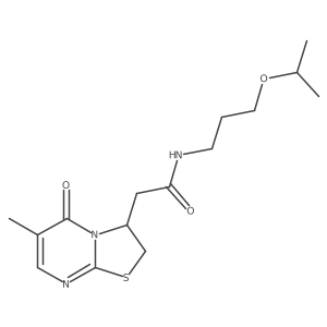 2-{6-methyl-5-oxo-2H,3H,5H-[1,3]thiazolo[3,2-a]pyrimidin-3-yl}-N-[3-(propan-2-yloxy)propyl]acetamide Structure