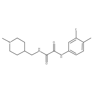 N1-(3-fluoro-4-methylphenyl)-N2-((1-methylpiperidin-4-yl)methyl)oxalamide Structure