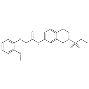 N-(2-(ethylsulfonyl)-1,2,3,4-tetrahydroisoquinolin-7-yl)-2-(2-methoxyphenoxy)acetamide Structure