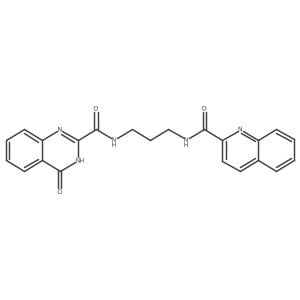 4-hydroxy-N-{3-[(quinolin-2-ylcarbonyl)amino]propyl}quinazoline-2-carboxamide结构式