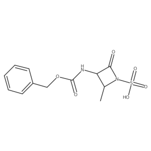 (2S,3S)-3-(((Benzyloxy)carbonyl)amino)-2-methyl-4-oxoazetidine-1-sulfonic acid Structure