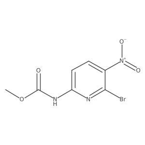 Methyl 6-bromo-5-nitropyridin-2-ylcarbamate Structure