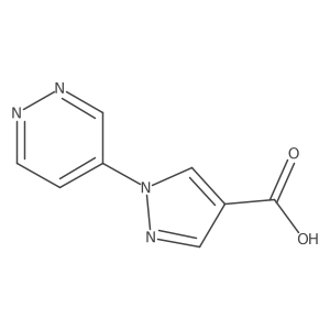 1-(4-Pyridazinyl)-1H-pyrazole-4-carboxylic acid结构式