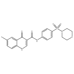 6-fluoro-4-hydroxy-N-[4-(morpholin-4-ylsulfonyl)phenyl]quinoline-3-carboxamide Structure
