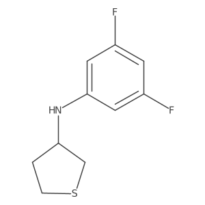 N-(3,5-difluorophenyl)thiolan-3-amine结构式