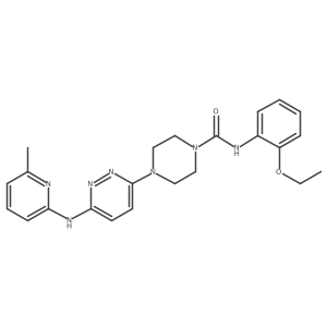 N-(2-ethoxyphenyl)-4-(6-((6-methylpyridin-2-yl)amino)pyridazin-3-yl)piperazine-1-carboxamide结构式