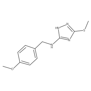 N-[(4-Methoxyphenyl)methyl]-3-(methylsulfanyl)-1H-1,2,4-triazol-5-amine结构式